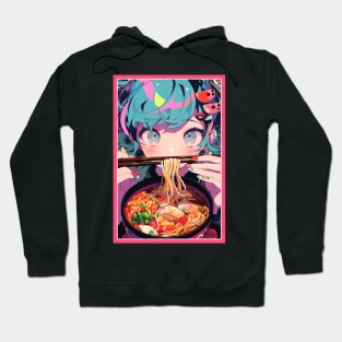 Cute Anime Girl |  Ramen Noodles | Hentaii Chibi Kawaii Design Hoodie